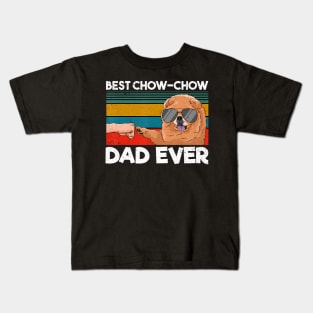 Best Chow Chow Dad Ever Dog Dad Fist Bump Kids T-Shirt